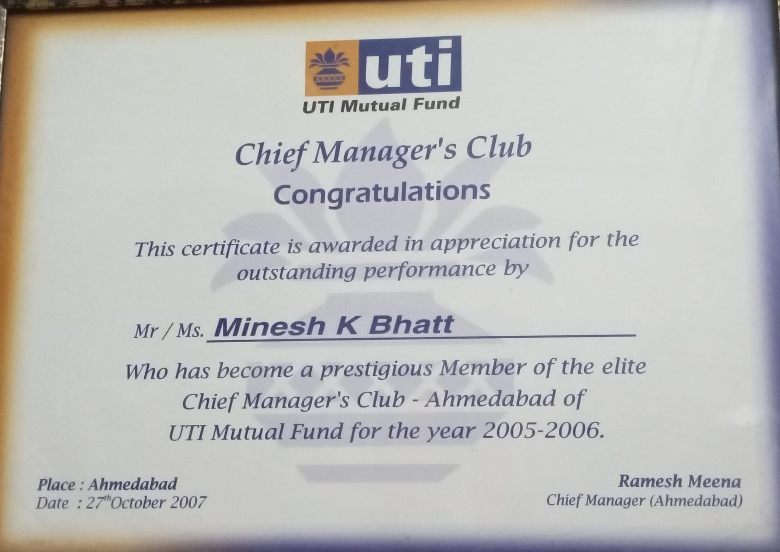 CHIEF MANAGER CLUB